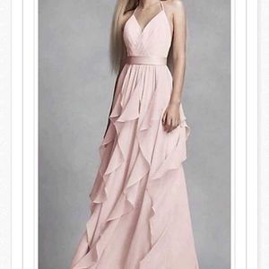 Ruffle Halter Gown