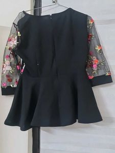 SHEIN - Floral Embroidered Top