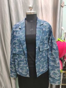 Stylish Blue Camo Jacket