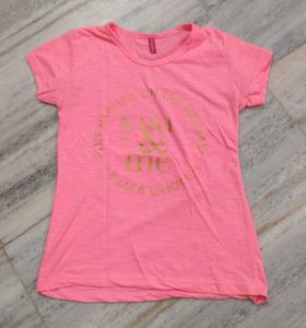 "Glow Up In Pink - Neon T-shirt For Girls"