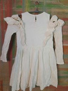 White Dress with Ruffles
