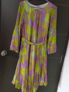 Lime Green Beach wear Frock In Plus Size