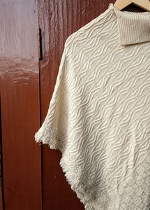Women High neck Pocho Sweater