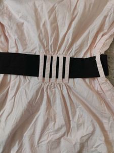 Pink y2k belt detail shirt