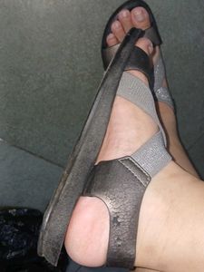 Combo Of Sandal And Canvas Shoe.