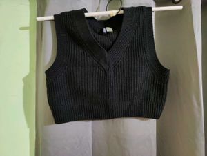 Rib knit Sweater Vest