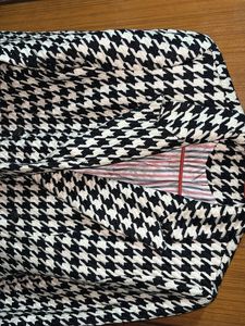 Houndstooth Double-Breasted Blazer