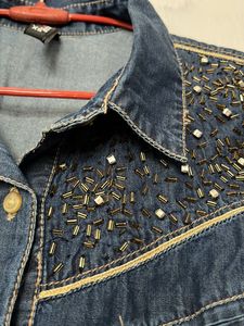 Embellished Denim Shirt