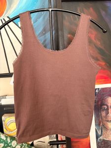 Zudio Brown Lace Tank Top