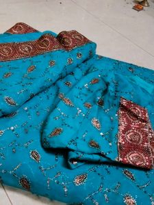 Elegant Blue Saree