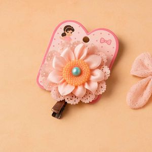 Pink Hair Clip Set - Flower &amp; Bow