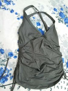 Ruched Adjustable Halter Neck Active Top