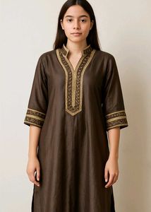 Elegant Brown  Kurti✨️