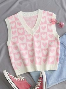 Pink Heart Sweater Vest