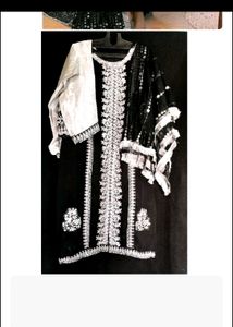Black Georgette Embroidered Pakistani Suit