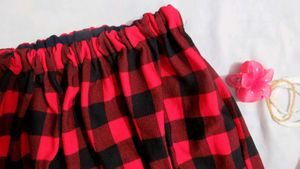 Red &amp; Black Plaid Skirt
