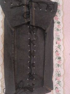 BEAUTIFUL ❤️ 💖 Corset Detail denim shirt