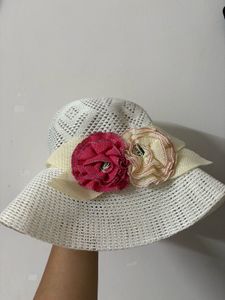 Floral White Hat