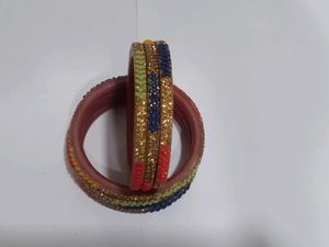 Colorful Beaded Bangle Set