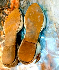 Used White Flat Sandal