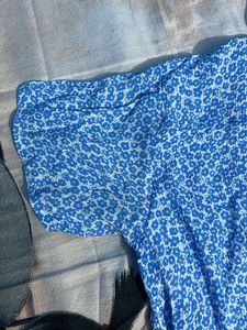 Blue Floral Skirt