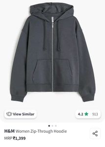 H&M Gray Zip-Up Hoodie