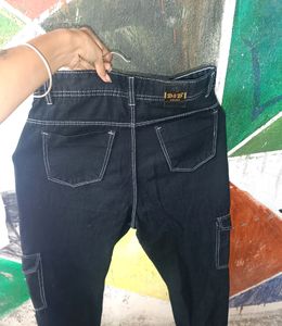 Denim Cargo Jeans