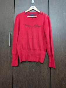 Tommy Hilfiger Red Knit Sweater