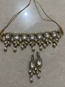 Elegant Stone &amp; Pearl Jewelry Set