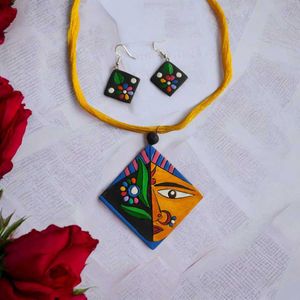 Unique Handmade Terracotta Jewelry Set
