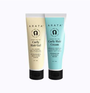 Arata Curly Hair Gel & Cream Duo