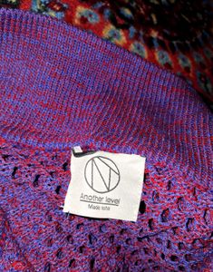 Purple Knit Polo Sweater