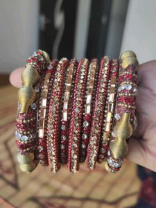 Red & Gold Bangle Set