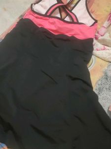 Pink &amp; Black Swim Dress