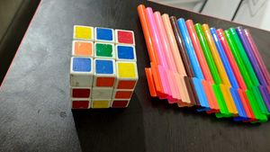 Rubic Cube & Sketch Pens