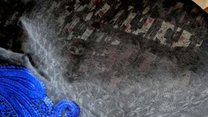 Elegant Blue Embroidered Dress Material