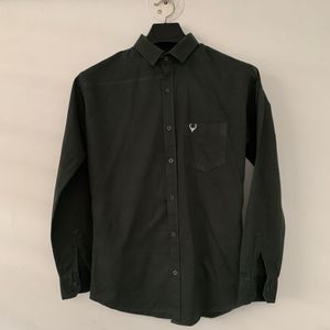Allen Solly Plain Bottle Green Color Shirt