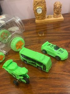 Toy Vehicles Set Of Two And One Puzzle