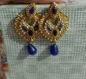 Elegant Blue Drop Earrings
