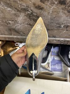 Silver Pointed Stiletto Heels