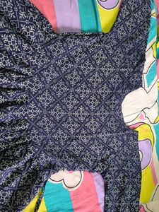 Navy Patterned Dress