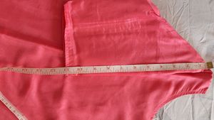 Pink Shiny Cotton Stright Kurta