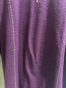 Elegant Embroidered Purple Kurta