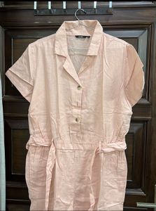 Blush Pink Belted Jumpsuit