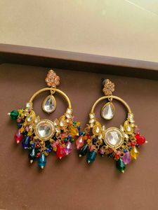 Colorful Kundan Earrings