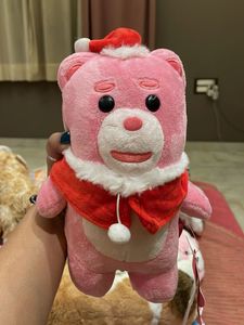 Pink Christmas Bear Plush