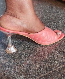 Pink Square Toe Heels