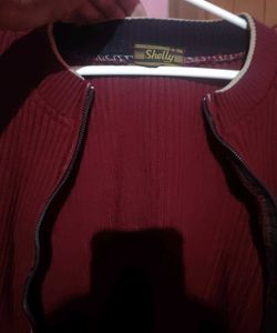 Adidas Logo Burgundy Zip Up Jacket