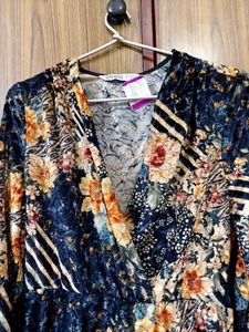 Zara New with tag Mini Flared Velvet Dress