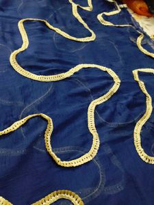 Elegant Navy Blue Dupatta